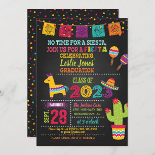 Invitation de graduation Fiesta - Blk (2023)