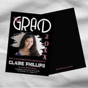 Invitation de Graduation Grunge