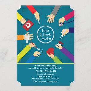 Invitation de graduation Médicale main