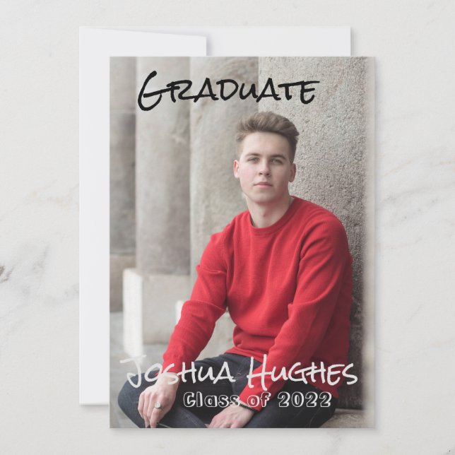Invitation de graduation minimale simple (Devant)