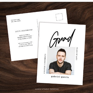 Invitation de graduation minimaliste moderne