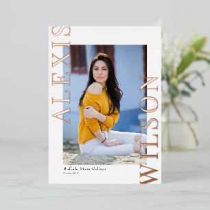 Invitation de graduation minimaliste moderne tenda