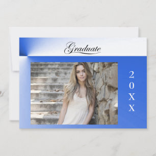 Invitation de graduation moderne Blue-ray avec Pho