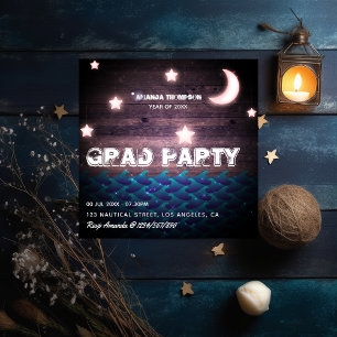 Invitation de graduation nautique rustique