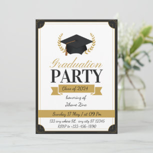 Invitation de graduation personnalisable