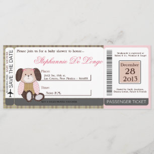 Invitation de Graham Crackers Girl Pink Baby showe