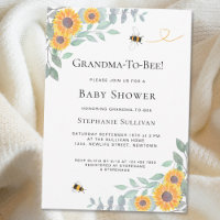 Invitation de grand-mère à Baby shower d'abeille