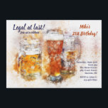 Invitation de grandes verres de bière<br><div class="desc">Célébrez avec élégance cette belle invitation à la bière avec trois verres de bière. (Pix). () La carte est facile à customiser avec votre libellé, police et couleur de police.() Pas exactement ce que vous cherchez? Tous nos produits peuvent être conçus sur mesure pour répondre à vos besoins sans frais...</div>