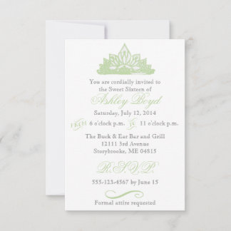 Invitation de Green Princess Sweet sixteen