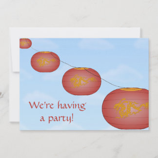 Invitation de groupe sur mesure pour les lampions 