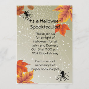 Invitation de Halloween de toile d'araignée