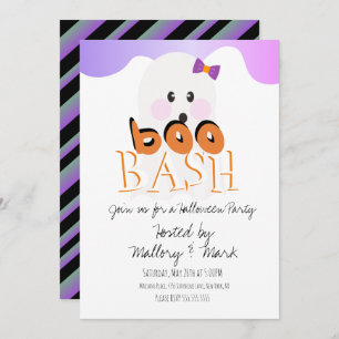 Invitation de Halloween Ghoul Ghost Party Boo Bash