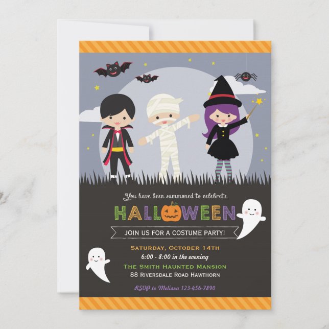 Invitation de Halloween/invitation partie de (Devant)