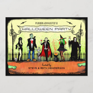 Invitation de Halloween - partie de costume de