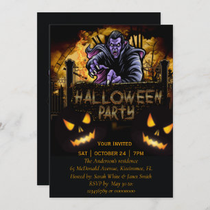 Invitation de Halloween Party Dracula