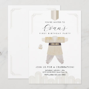 Invitation de Hanbok pour le premier anniversaire