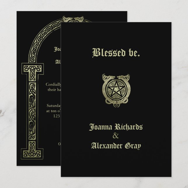 Invitation de Handfasting (Devant / Derrière)