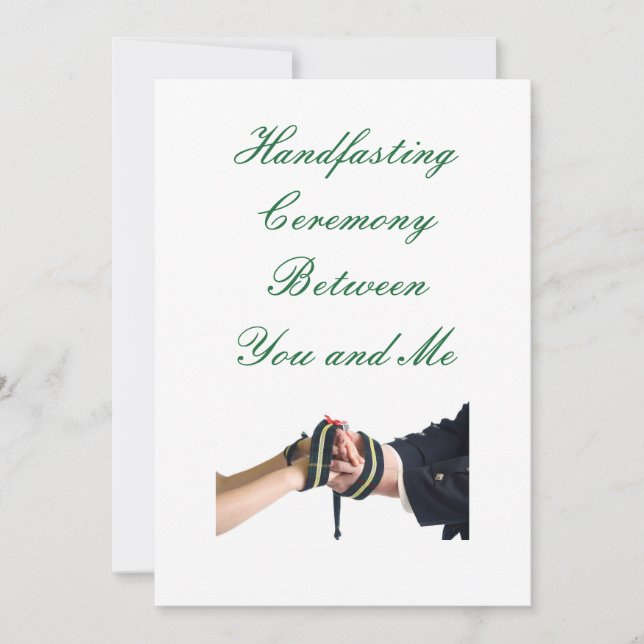 Invitation de Handfasting verte (Devant)