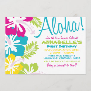 Invitation de Hawaïen de Luau d'été