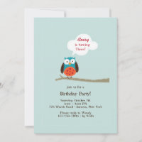 Invitation de hibou appliqué