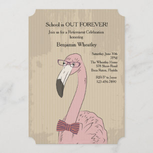 Invitation de hippie de Flamant rose