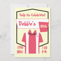 Invitation de Hipster Retro Pink Bowling Rockabill