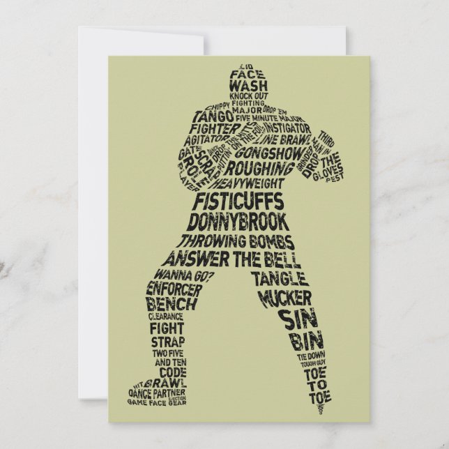 Invitation de Hockey Enforcer (Devant)