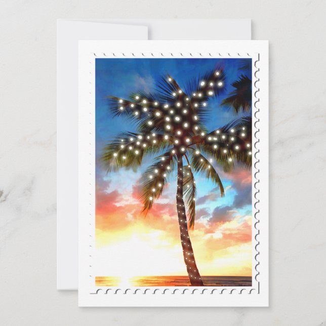 Invitation de Holiday Palm Tree Lights (Devant)