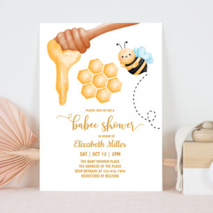 Invitation de HoneyComb et de Baby shower d'abeill