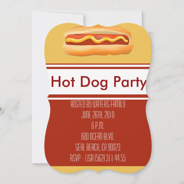 Invitation De Hot Dog Party Zazzle Fr