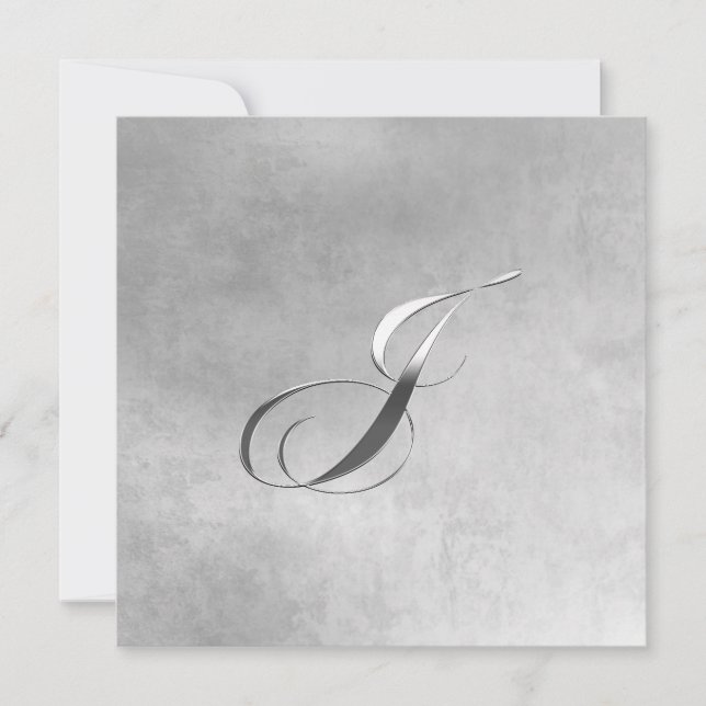 Invitation de J Elegant Monogramme (Devant)