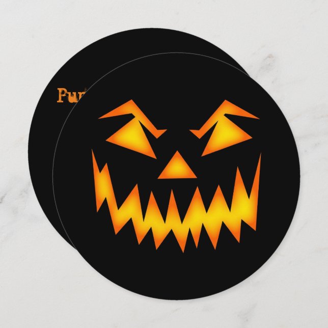 Invitation de Jack's Back Citrouille Carving Circl (Devant / Derrière)