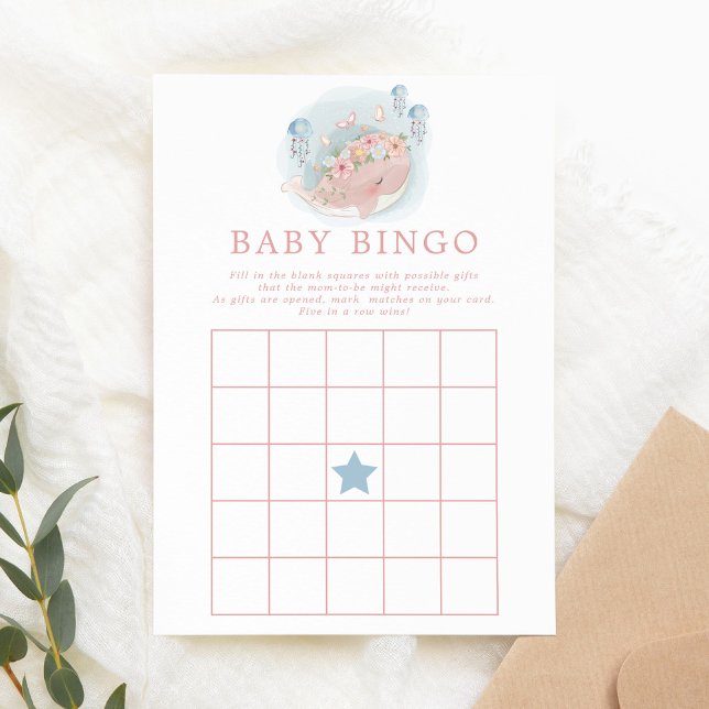 Invitation de jeu de bingo pour Baby Shower Fille  (Créateur téléchargé)