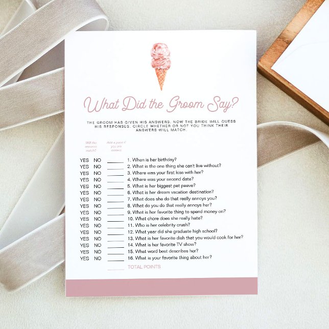 Invitation de jeu de mariage rétro CLARA Que a dit (Créateur téléchargé)