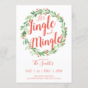 Invitation de Jingle et de Mingle Holiday Party