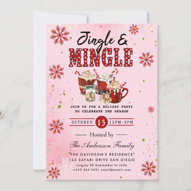 Invitation de Jingle & Mingle Holiday Party (Devant)