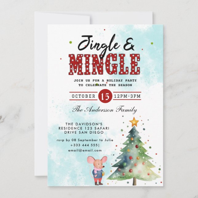 Invitation de Jingle & Mingle Holiday Party (Devant)