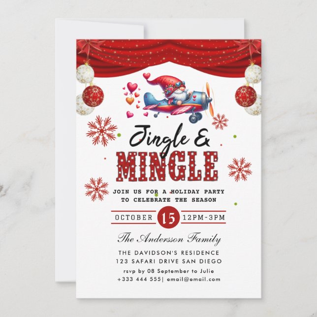 Invitation de Jingle & Mingle Holiday Party (Devant)