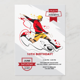 Invitation de joueur de football génial