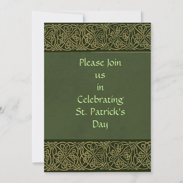 Invitation de Jour de la Saint Patrick (Devant)