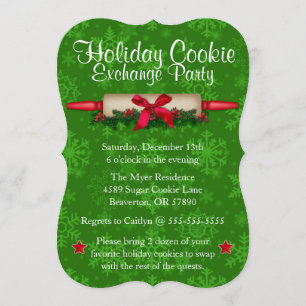 Invitation de jour férié de l'échange de cookies d