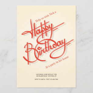 Invitation de joyeux anniversaire