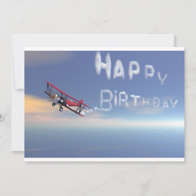 Invitation de joyeux anniversaire de Skywriter (Devant)