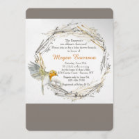 Invitation de jumeaux dans le Baby shower du nid