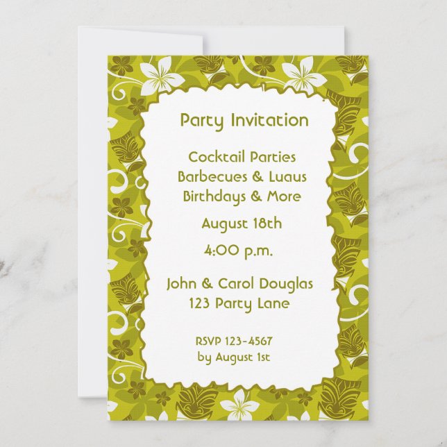 Invitation de ketmie de Tiki (Devant)