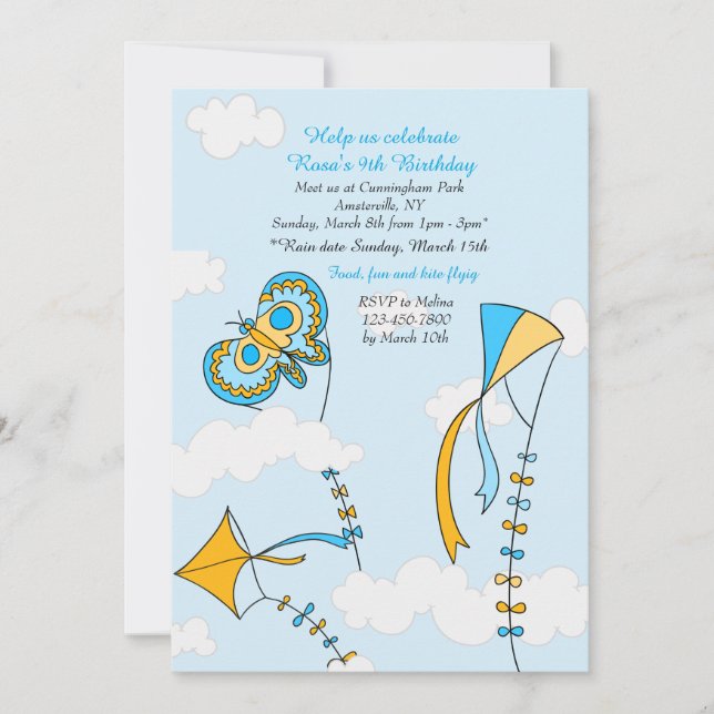 Invitation de Kite Sky (Devant)