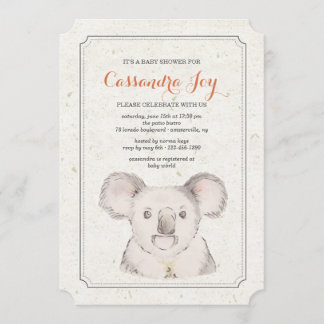 Invitation de Koala Bear