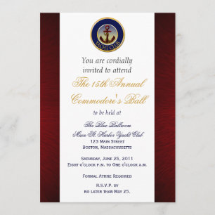 Invitation de la Ancre de yacht club Emblem Ball