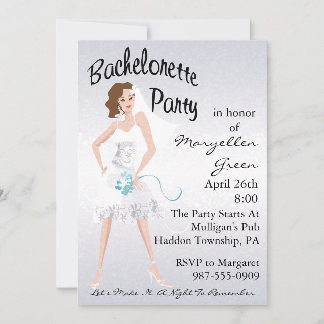 Invitation de la Bachelorette Party (Devant)