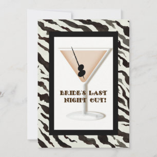 Invitation de la Bachelorette Party - Zebra 'n Leo